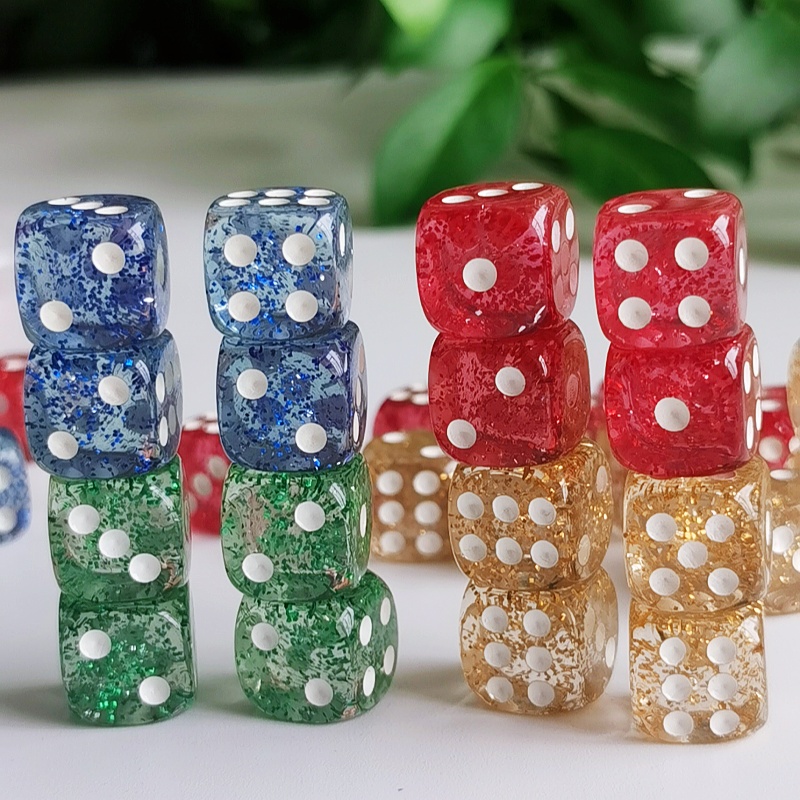 Set of 10pcs Glitter Dice Roll - Board Game Digital 评论和价格