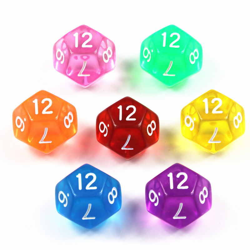 10Pcs 12 Sided Transparent Col - Board Game Digital 评论和价格
