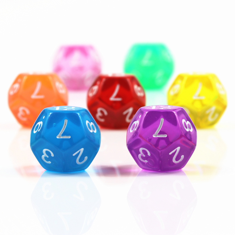 10Pcs 12 Sided Transparent Col - Board Game Digital 评论和价格
